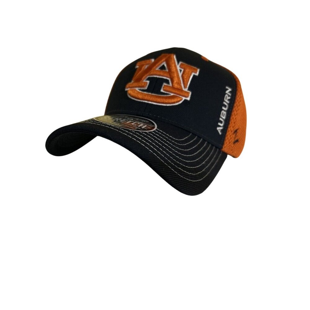 AU Auburn Tigers Stretch Fit Hat Large Blue Orange Outdoor Zephy NCAA College NE